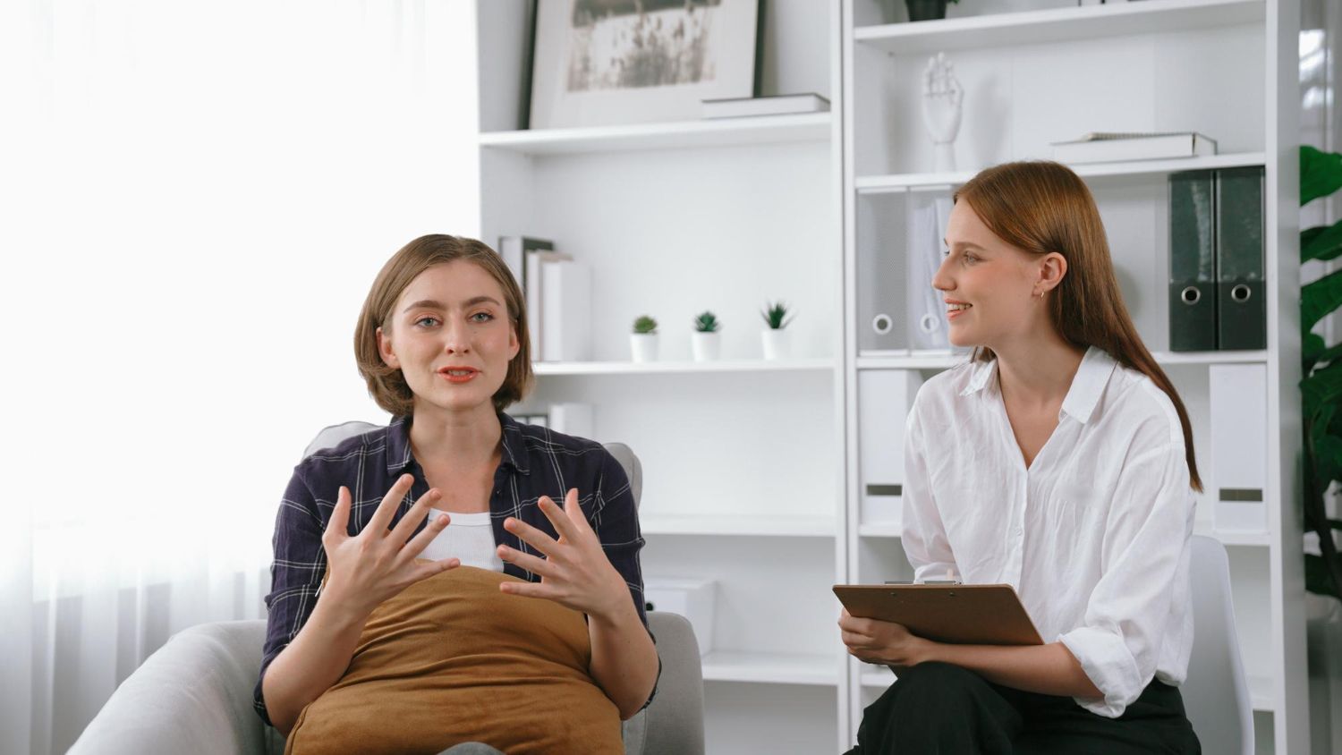 A working professional engaging in therapy for work-life balance in Australia.